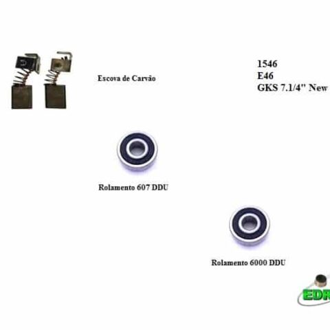 Rolamentos do Induzido + Escova Bosch 1546 / E46