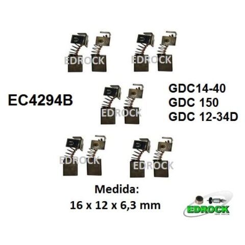 Escova de Carvão Bosch 1548 / GDC 14-40 / EC4294B (5 Pares)
