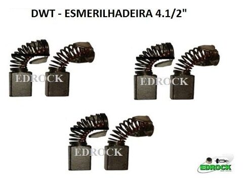 Escovas de Carvão DWT Esmerilhadeira 4.1/2 (3 Pares)