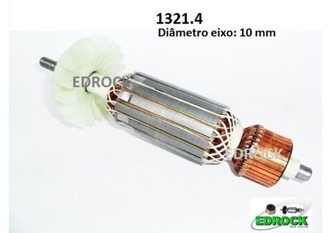 Induzido 220V Compatível Bosch 1321.4 Eixo Liso