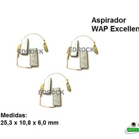 Escova de Carvão para Aspirador Wap Excellent (3 Pares)