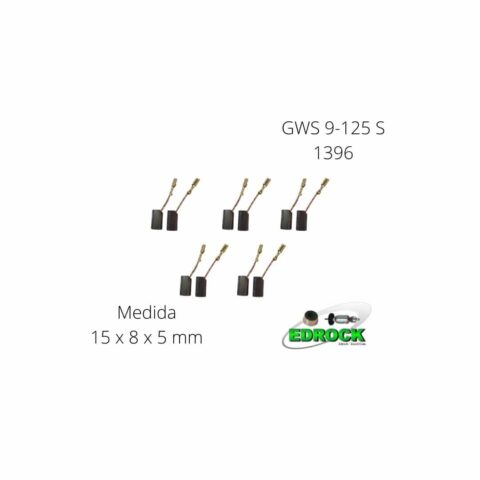 Escova de Carvão Esmerilhadeira Bosch GWS 9-125S / 1396 (5 Pares)